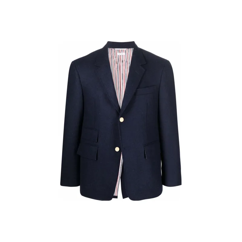 THOM BROWNE Single breasted Wool Blazer-0