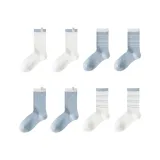 8 Pack (Label White 2+Stripe Blue 2+Label Blue 2+White 2)