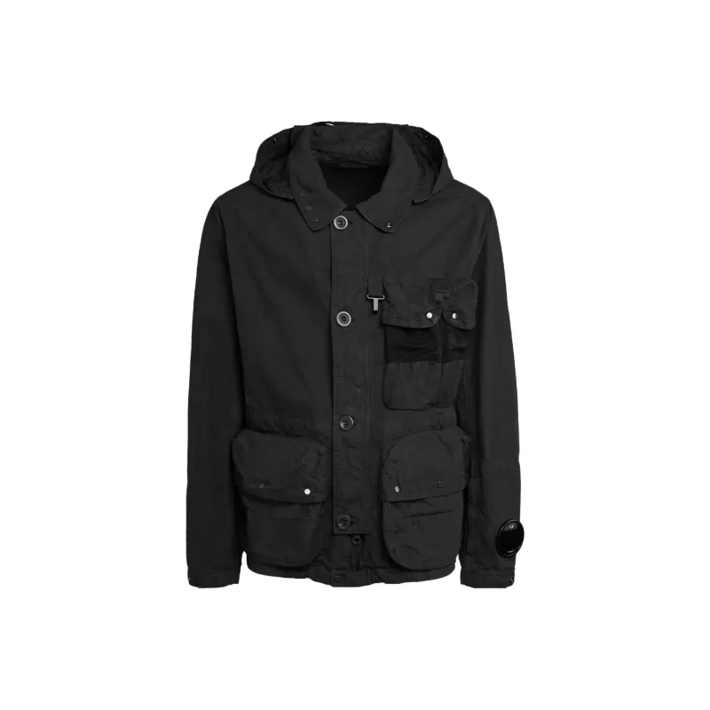 C.P. Company Cargo pocket Cotton Hooded Jacket-0