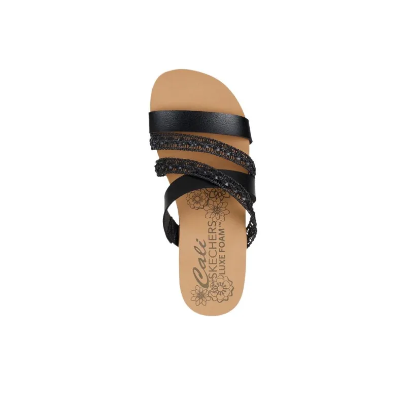 Skechers One Strap Sandals High Heel 5 8cm Women's Black-3