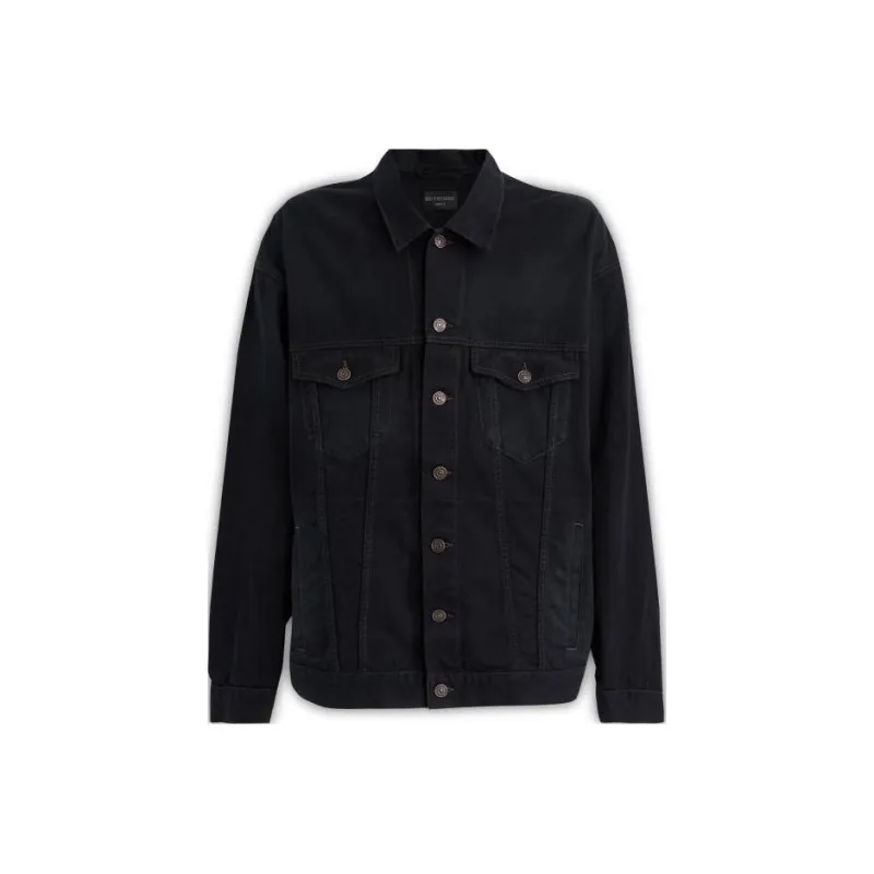 Balenciaga FW22 Denim Jacket Regular Fit Men's Black-0
