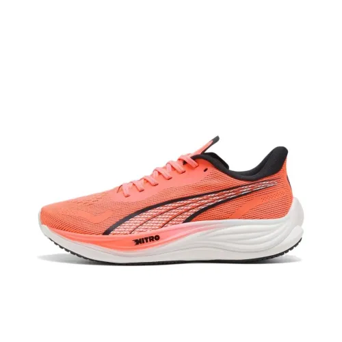 PUMA Velocity Nitro 3 Anti Slip Wear Resistant Low Top Casual Running Shoes Men's Red