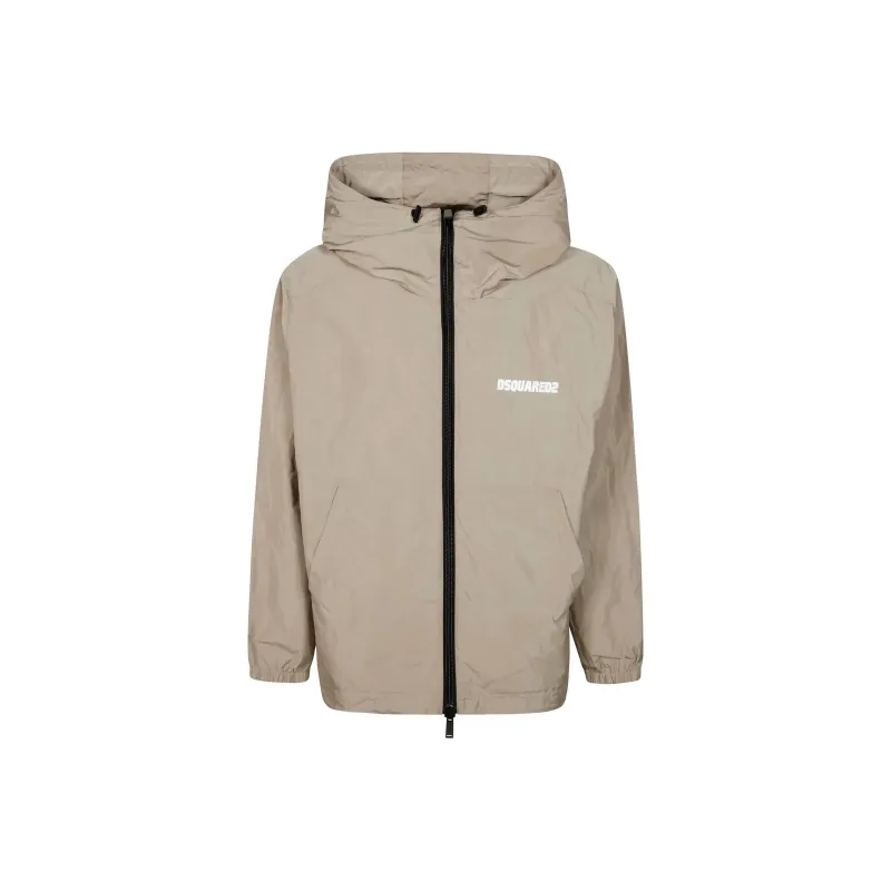 Dsquared2 Logo Printed Zipped Jacket-0