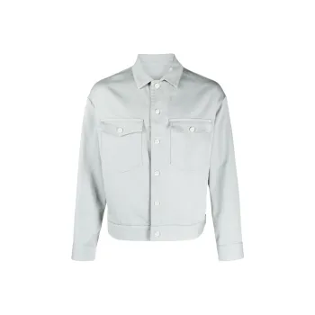 GIORGIO ARMANI Denim Jackets Men Pink Wax Green