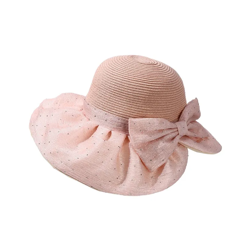 15 MINS Raffia+Polyester Bucket Hats Women's-10
