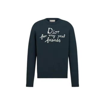 DIOR Logo Intarsia Crewneck Knit Sweater