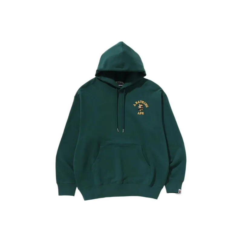 Bape 1st Camo College Logo Relaxed Fit Pullover Hoodie-2