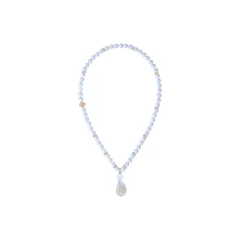 GIORGIO ARMANI Josephine Necklace In 18k Gold Chalcedony And Diamonds