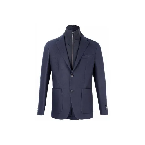 Zegna FW21 Business Suit Coat Men's Dark Blue