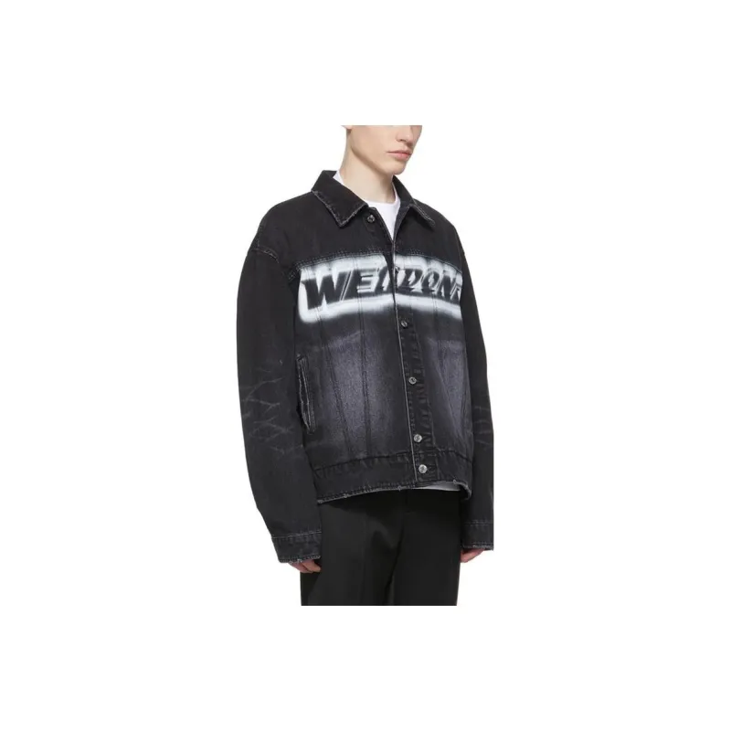 WE11DONE Denim Jackets Unisex Black-0