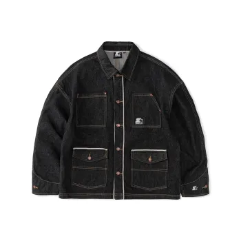 STARTER Denim Jackets Unisex Denim Black