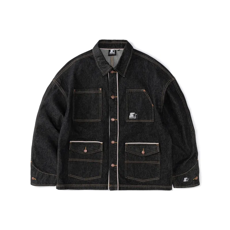 STARTER Denim Jackets Unisex Denim Black-0