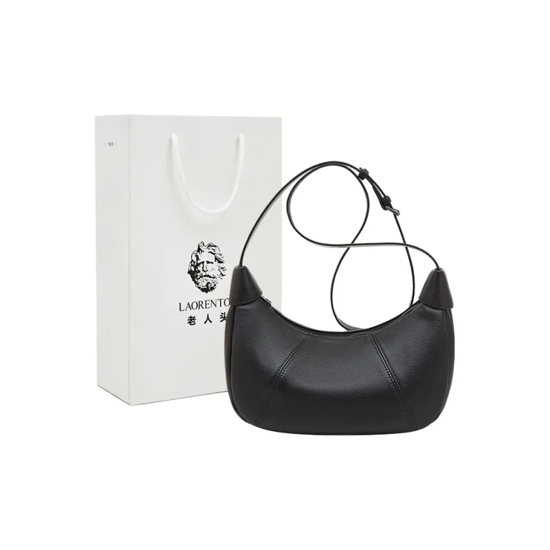 Old Man's Head Top Grain Cow Leather Crossbody Bag, Shoulder Bag Women's Black/White/Elephant Gray/Purple-0