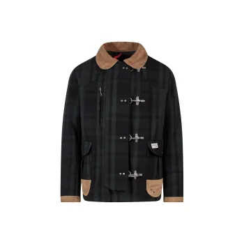 FAY Logo Patch Checked Jacket
