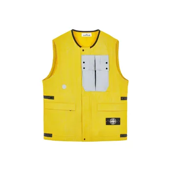 STONE ISLAND Vests Men Yellow