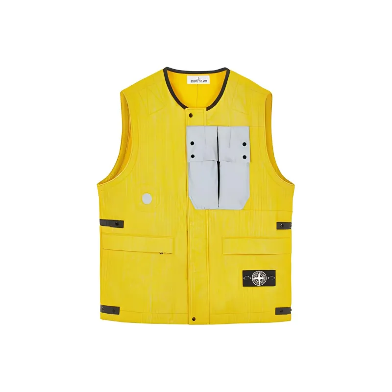 STONE ISLAND Vests Men Yellow-0