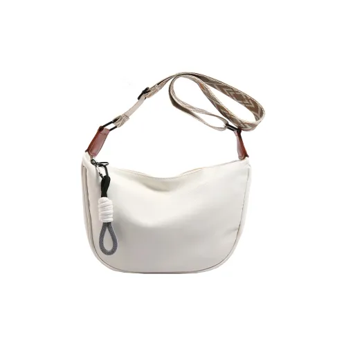 BUBM Composite Cloth Shoulder Bag Regular Unisex White Brown/White Black/Black/Pink