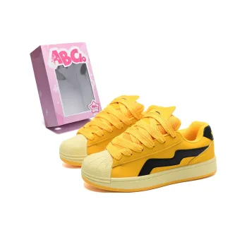 ABCIO Skateboard Shoes Unisex Low Top Cheese Yellow/Cream White/White Blue Red/Burgundy