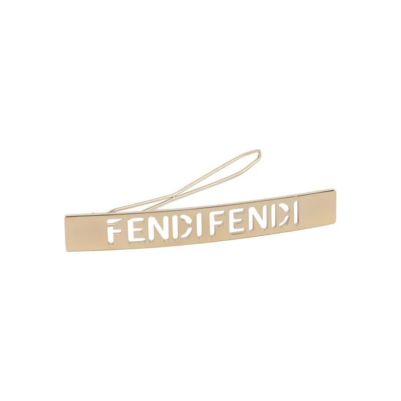 FENDI Brass Hair Clips Women's Gold-0