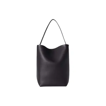 THE ROW N/S Park Calfskin Tote Bag, Shopping Bag, Shoulder Bag Large Size Women's Midnight Black