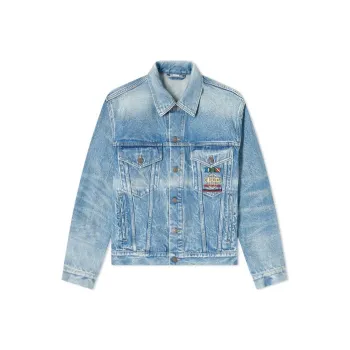 GUCCI Denim Jackets Men Blue