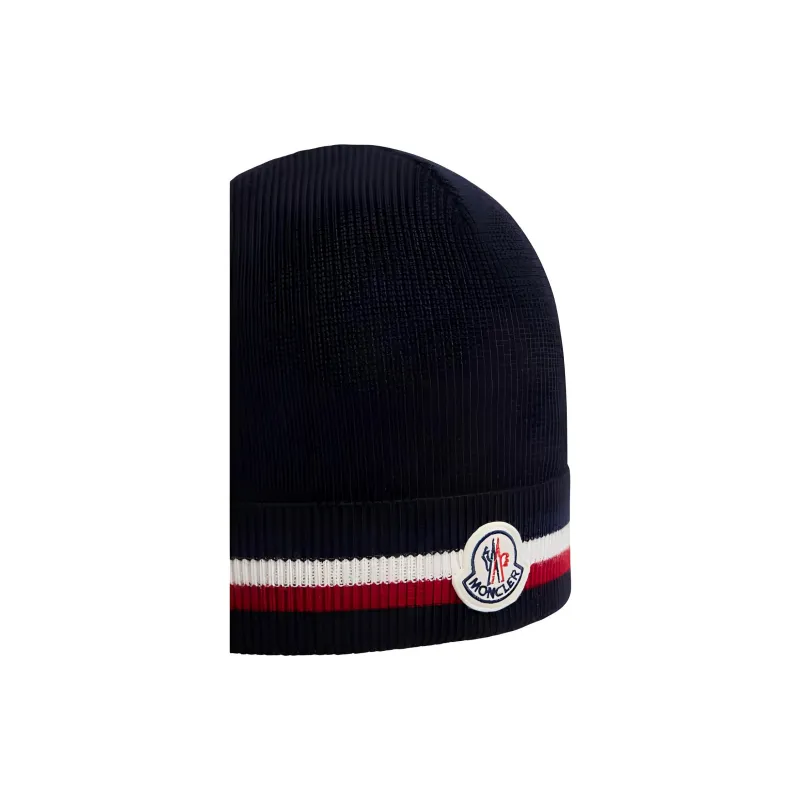 Moncler Wool Beanies Men's Blue-2
