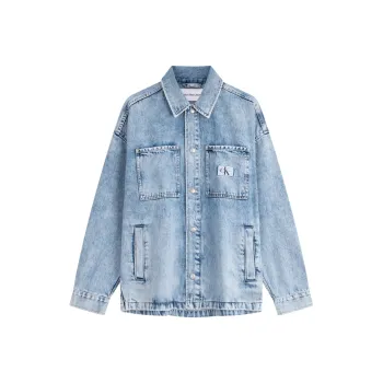 CALVIN KLEIN Jacket Men's Denim Light Blue