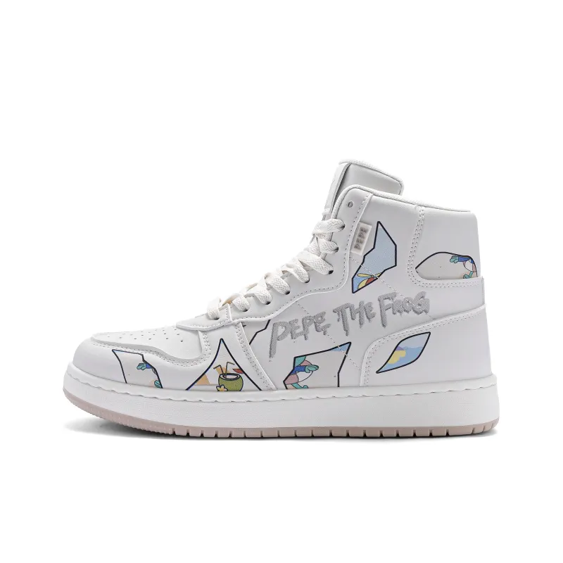 Pepe The Frog High-Top Skateboard Shoes Unisex-9