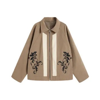 SAME FLOW Jackets Coats Unisex Fallen Leaves Brown