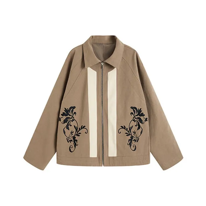 SAME FLOW Jackets Coats Unisex Fallen Leaves Brown-0