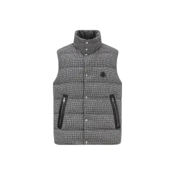 Moncler Vests Men Light Gray