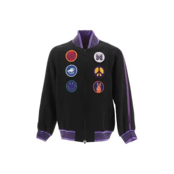 Needles Patch Detailed Zipped Bomber Jacket