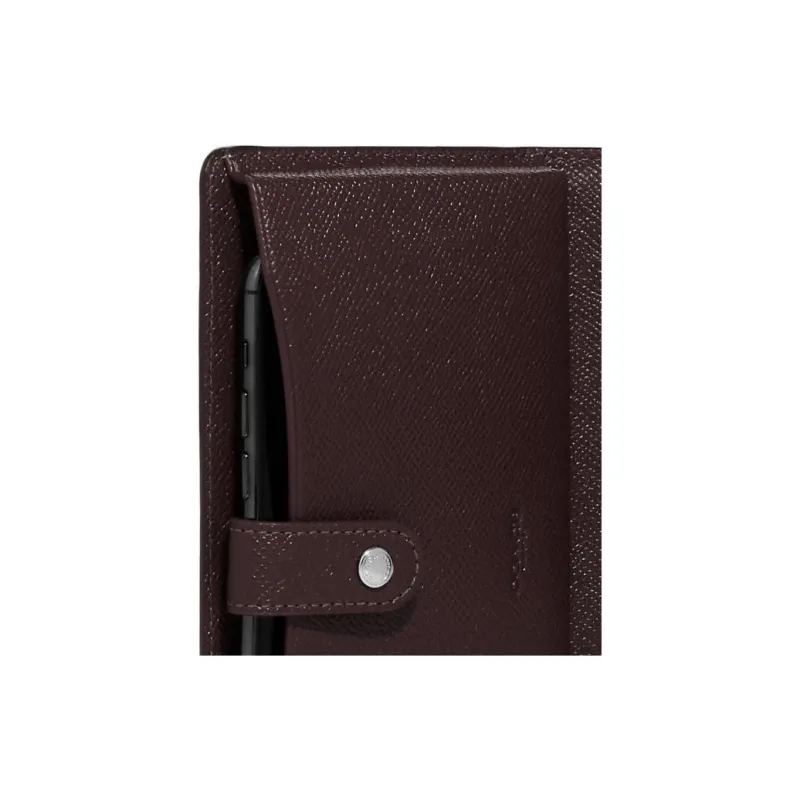 COACH Tech Wallet Cross-Stitch Leather Wrist Pouch Coin Purse Wallet Small Size Women's Light Raspberry-4