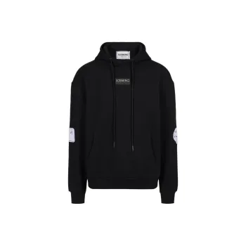 Iceberg Logo Patch Drawstring Hoodie