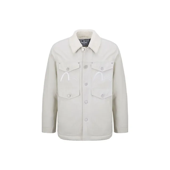 EVISU Denim Jackets Men White-0