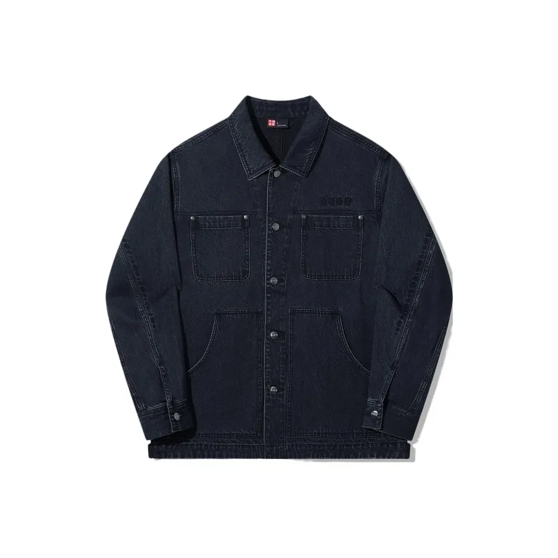LiNing Vital Series Denim Jackets Unisex Black Washed Denim-0