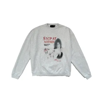 COMXZ Sweatshirts Unisex Gray White