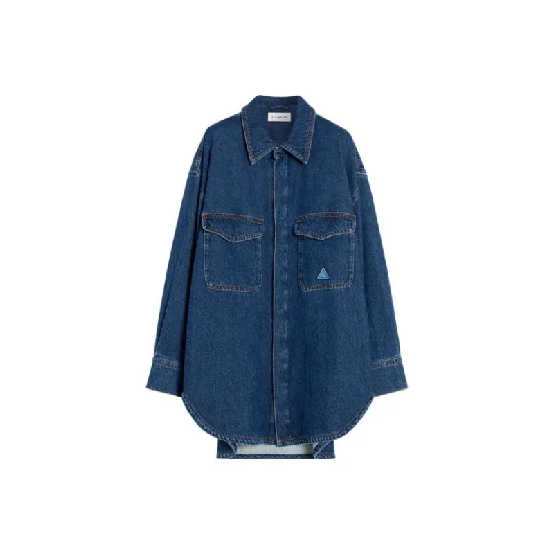Lanvin Denim Jackets Men Blue-0