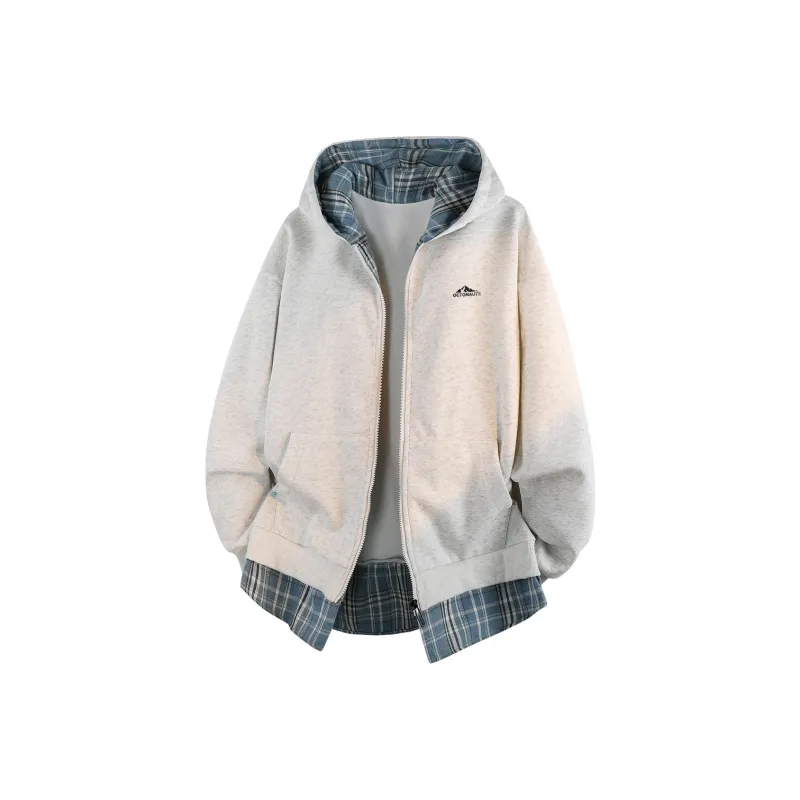 Small Columns Under The Sea Jackets Coats Unisex White-4