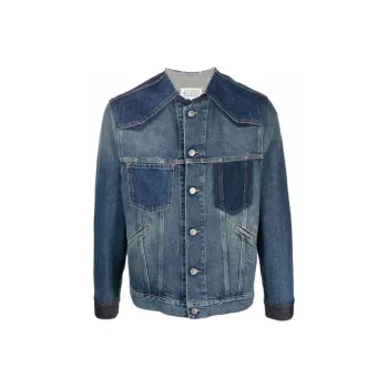Maison Margiela Denim Jackets Men Denim Blue