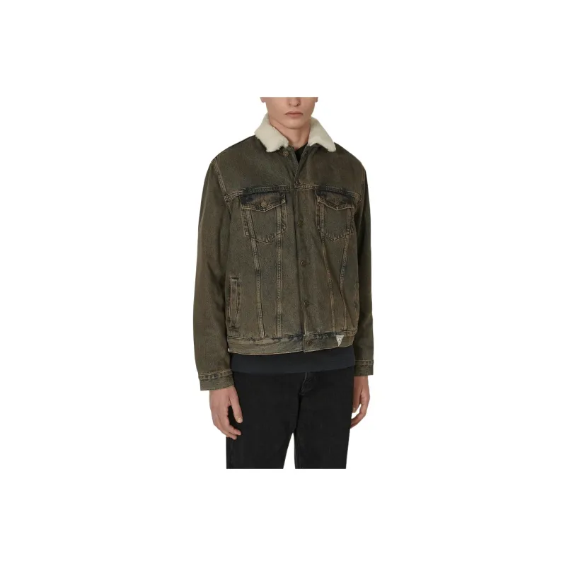 GUESS Denim Jackets Men Gray-0
