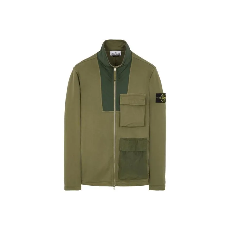 STONE ISLAND Mixed Fabric HYPE TC Series SS23 Jackets & Coats Men's Sage Green-0