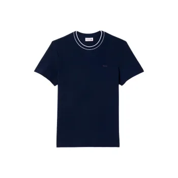 LACOSTE Crocodile appliqué Crew neck T shirt