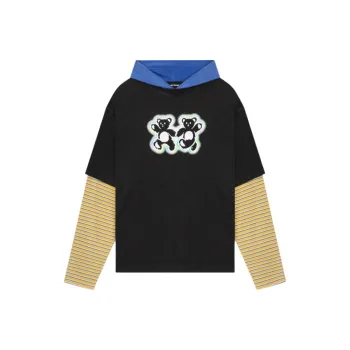 WE11DONE Teddy Twins Layered Hoodie