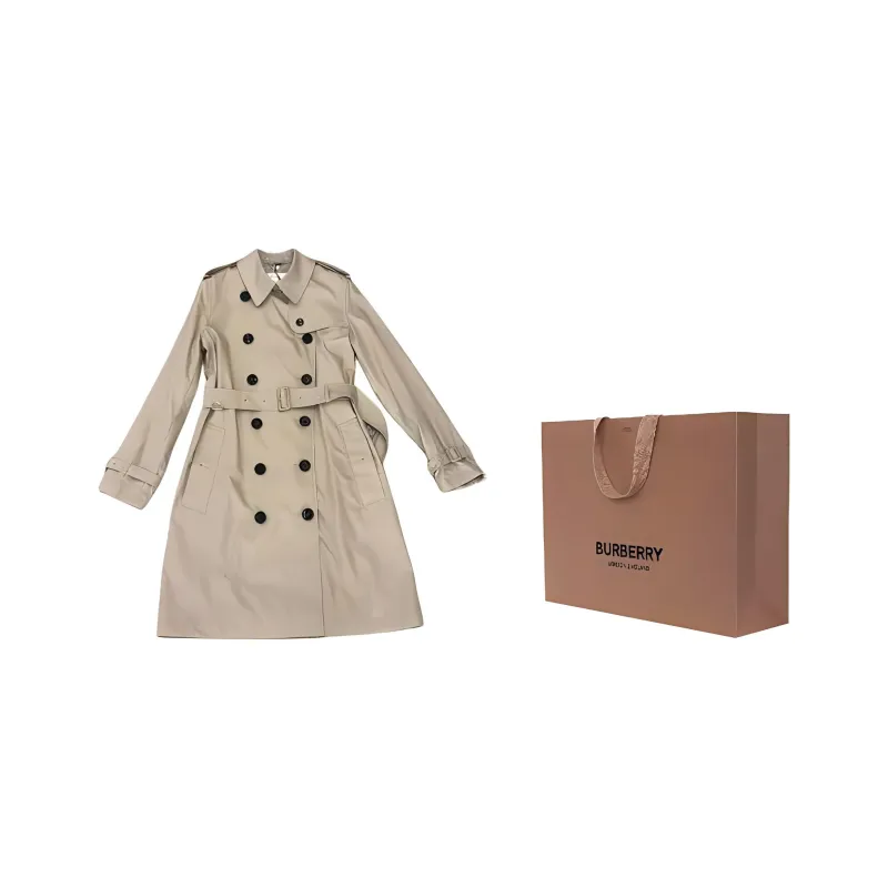 Burberry Coats Women's Beige-2