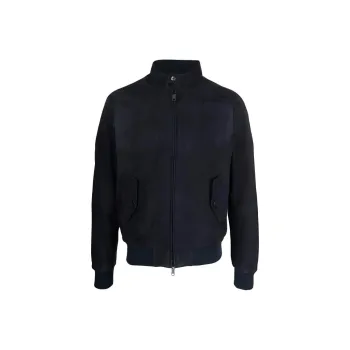 BARACUTA G9 Harrington Panelled Suede Jacket
