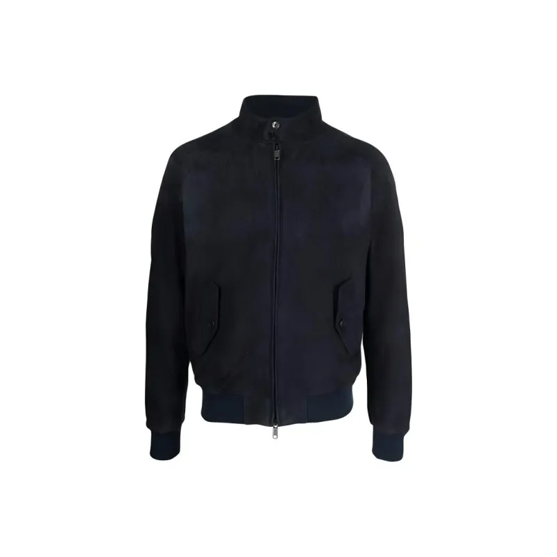 BARACUTA G9 Harrington Panelled Suede Jacket-0