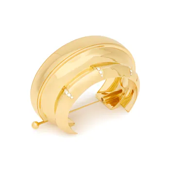 SAINT LAURENT Scarf Ring Women's Gold