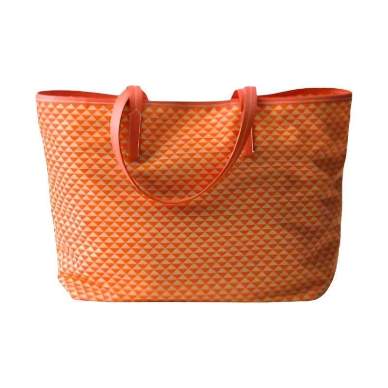 PRADA Recycled Nylon Tote Bag Shopping Bag Shoulder Bags Women's Orange-2