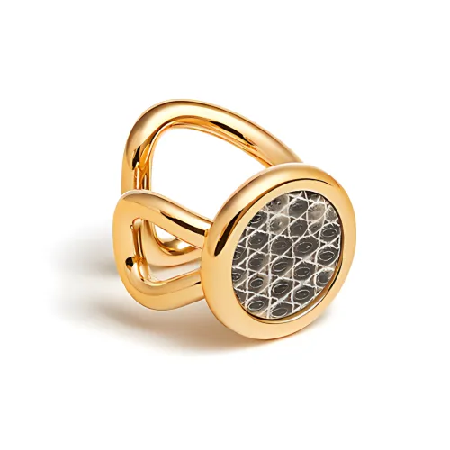 HERMES Clip-On Earrings Women's Gold